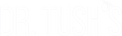Dr. Tush's Logo in White with a blank background