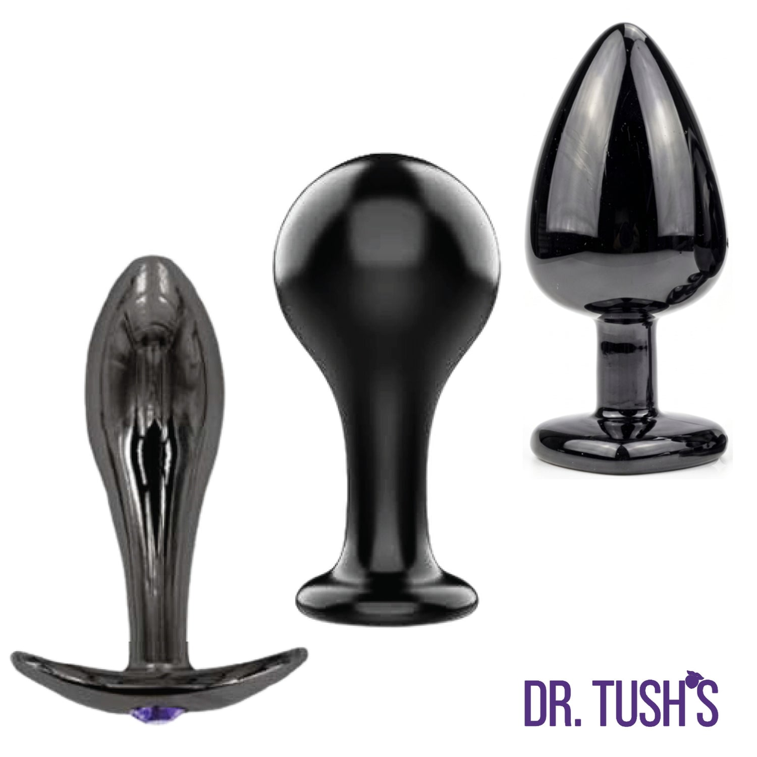 Dr. Tush’s The Bad Decisions Anal Plug Set – T-Bar, Round & Teardrop