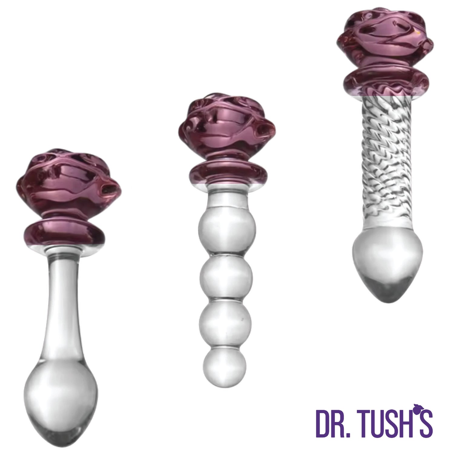 Dr. Tush’s The Sacred Rose Anal Plug & Dildo Trio