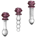 Dr. Tush’s Glass Rose Anal Plug & Dildo Trio