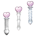 Dr. Tush’s Hearts Of Pleasure - Glass Heart Anal Plugs & Dildo Trio