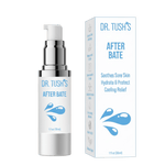 Dr. Tush's After Bate product with the cap removed and packaging on a transparent background