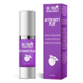 Dr. Tush's After Butt Play product with bottle and purple packaging on a transparent background