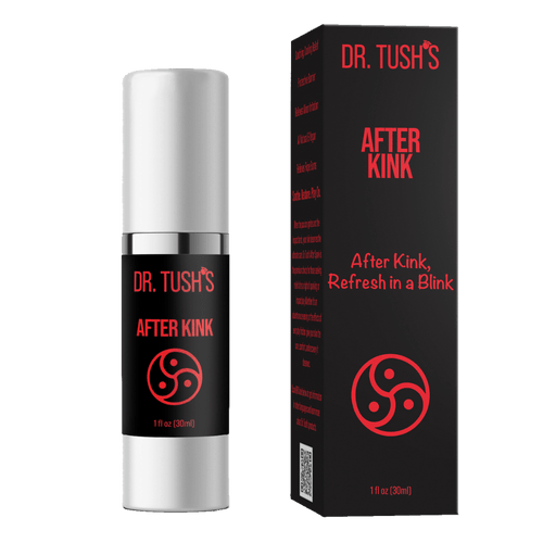 Dr. Tush's After Kink product and packaging on a transparent background