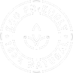 Circular logo with a central design element, surrounded by text about Eco Friendly