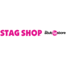 Stag Shop adult store in pink text on a transparent background.