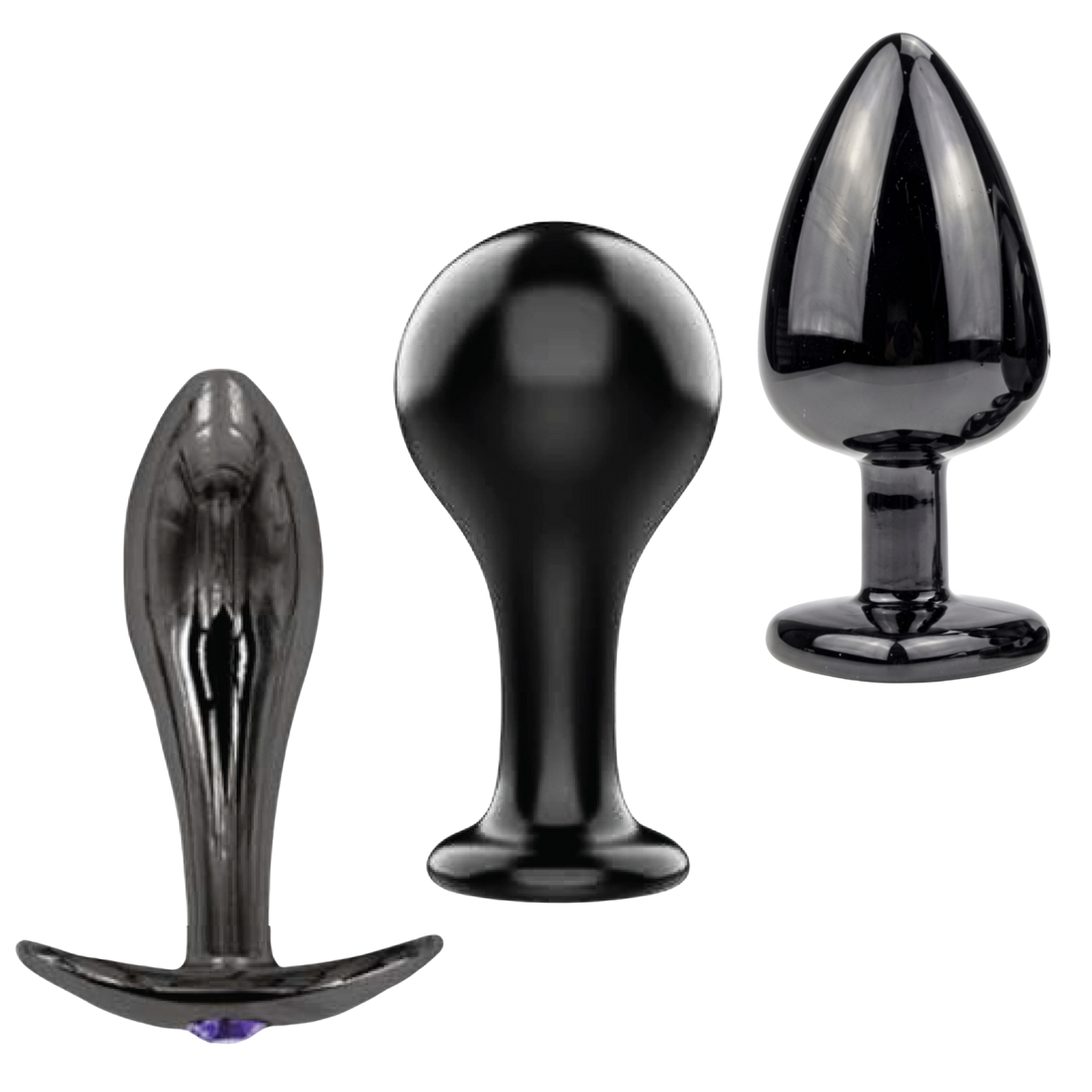 Dr. Tush’s The Bad Decisions Anal Plug Set – T-Bar, Round & Teardrop